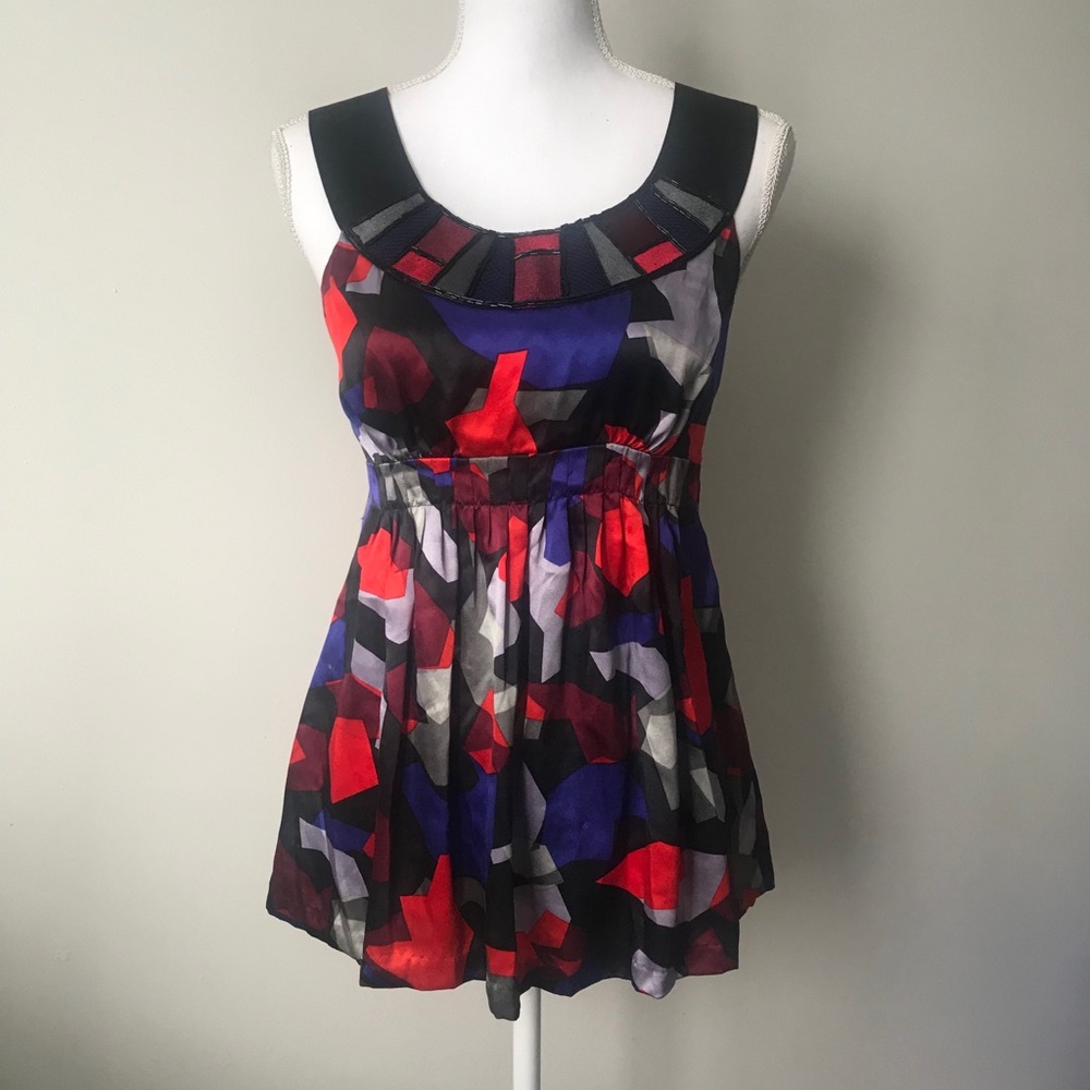 Kensie silk & beaded top